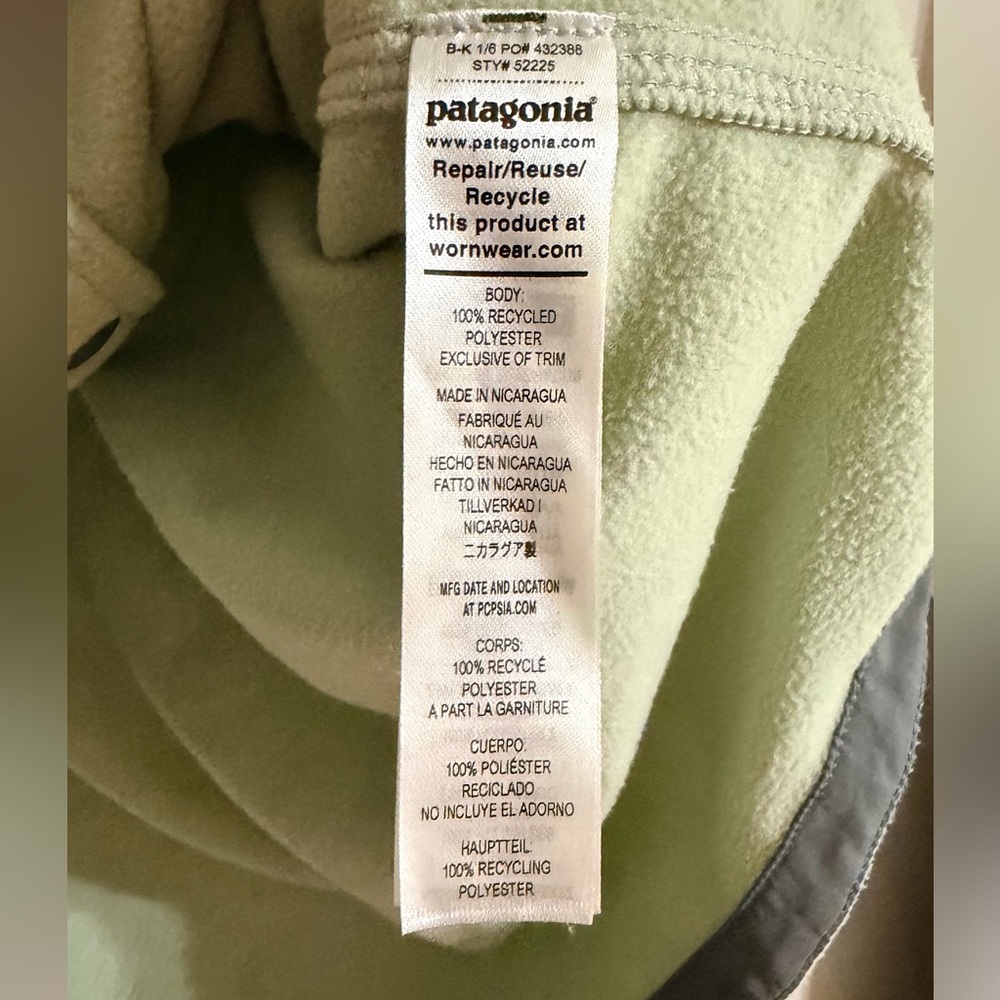 Patagonia Men's Gray and Green Long-Sleeved Early Rise Snap Shirt Size L - Picture 3 of 4